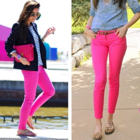 J. Crew Denim - J. Crew Hot Pink Toothpick Ankle Skinny Jeans